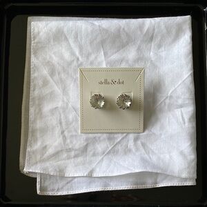 Stella & Dot Silver Stud Earrings